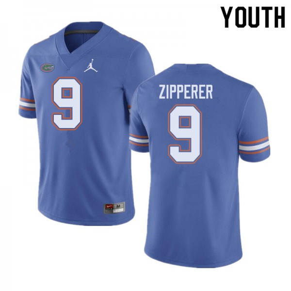 Jordan Brand Youth #9 Keon Zipperer Florida Gators College Football Jerseys Blue